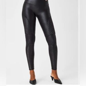SPANXS Faux Leather Moto Leggings